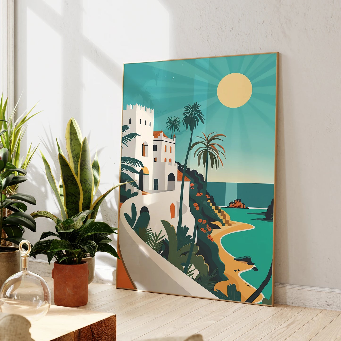 Modern Mid Journey Serene Tropical Scenes