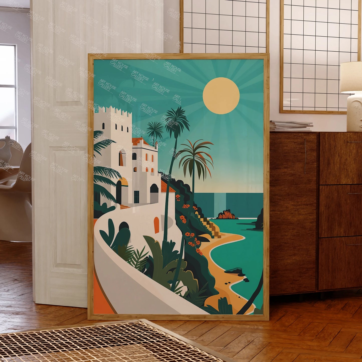 Modern Mid Journey Serene Tropical Scenes