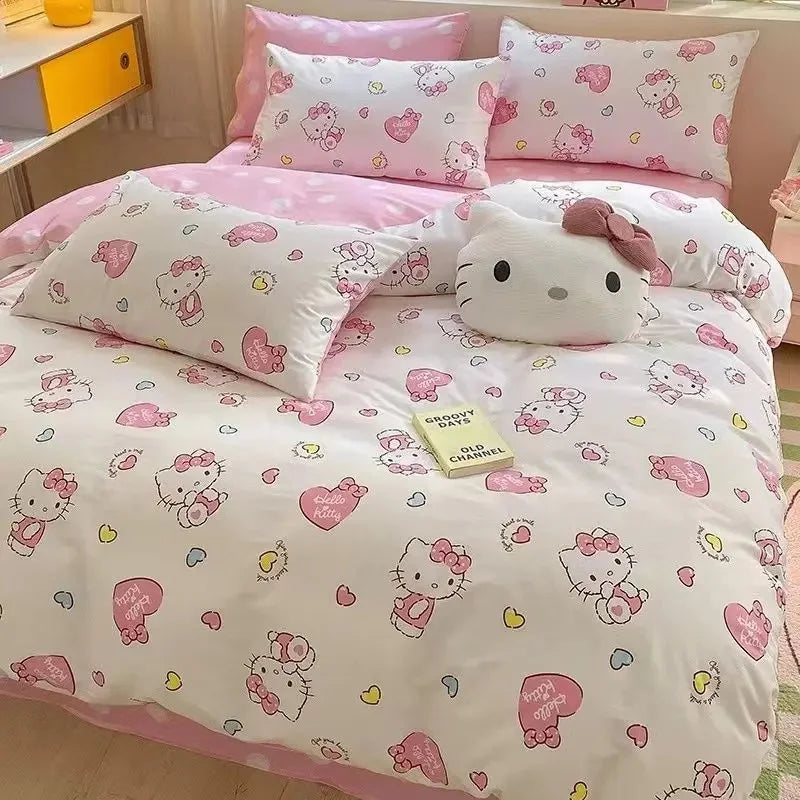 Hello Kitty Duvet Cover & Pillowcase Set