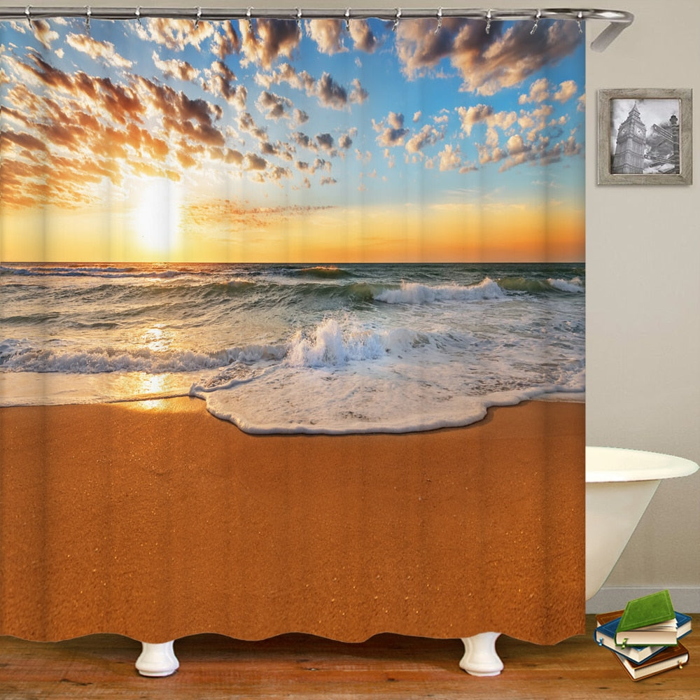 Beach Scenery Shower Curtains