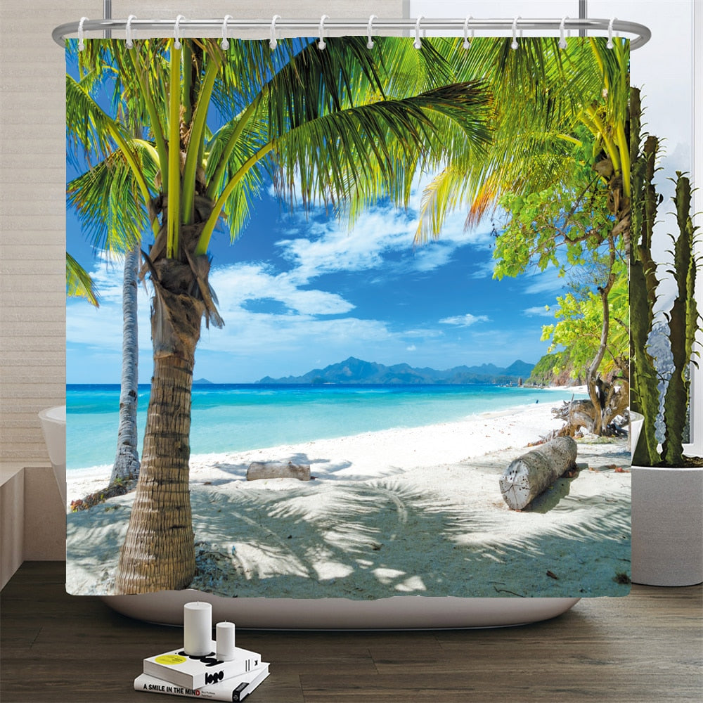 Beach Scenery Shower Curtains