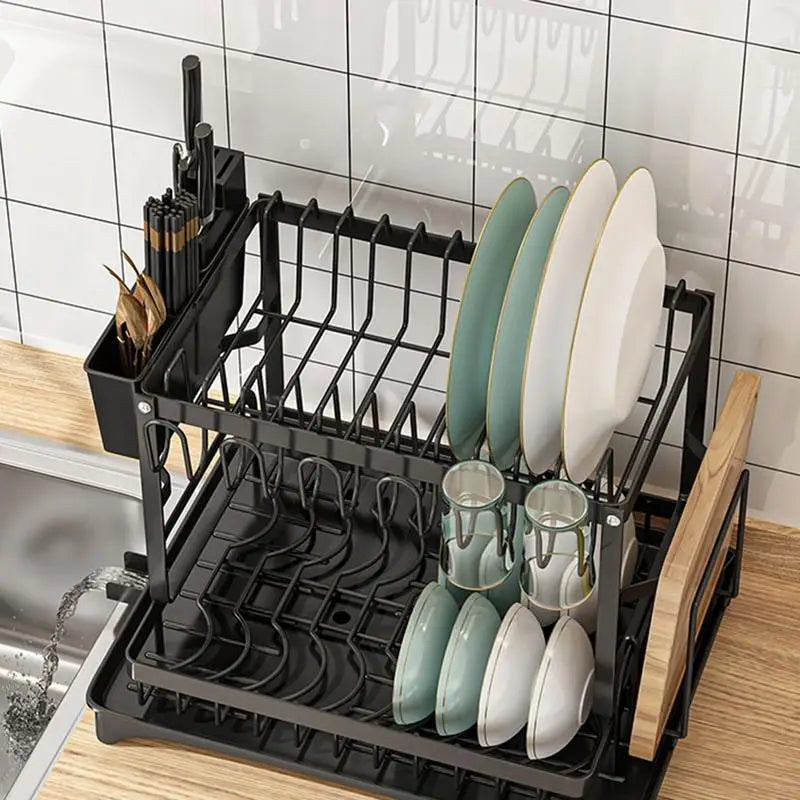 2 Tier Dish Drying Rack Set