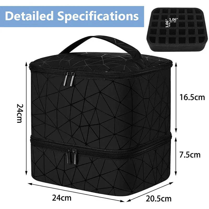 30 Grid Portable Nail Polish & Cosmetic Storage Bag