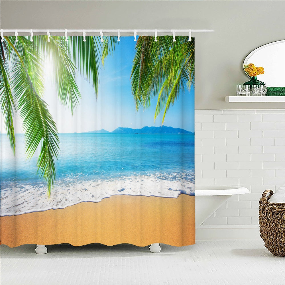 Beach Scenery Shower Curtains
