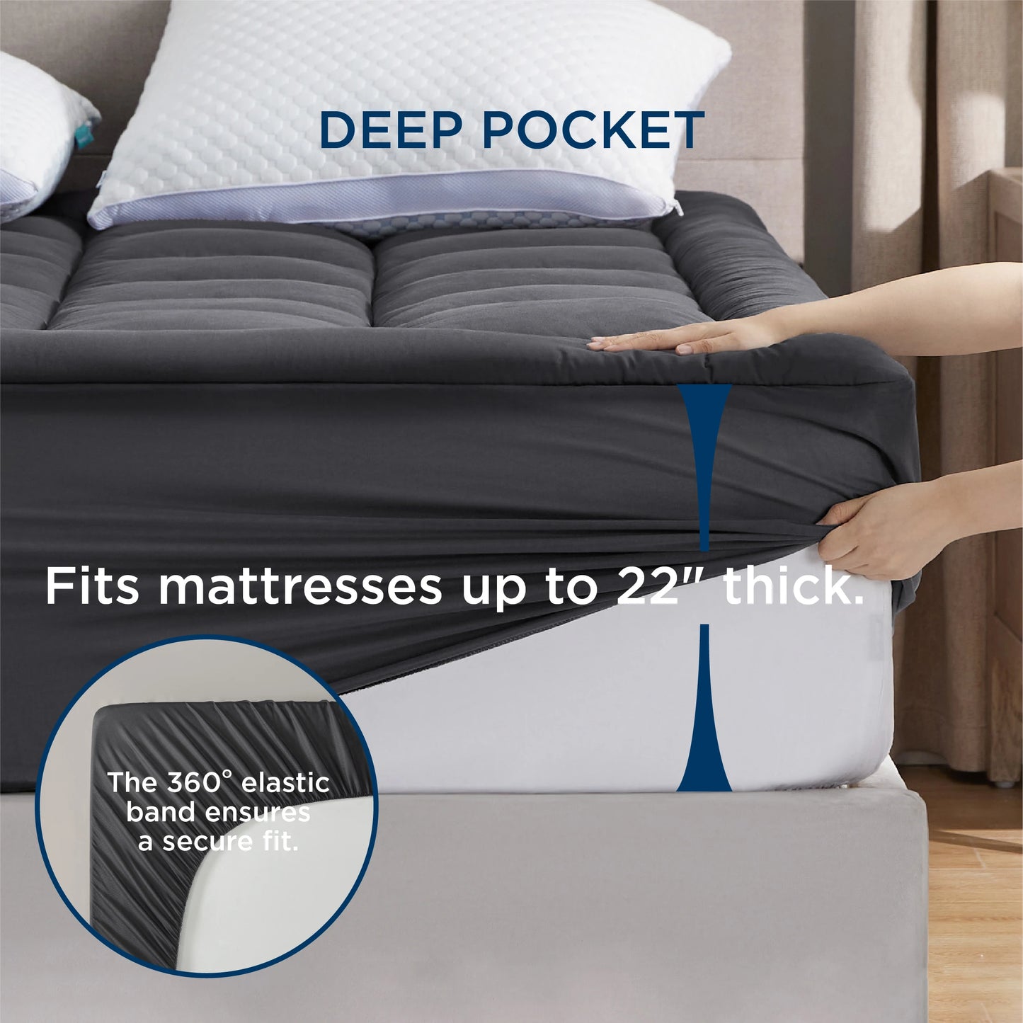 Breathable Cotton Mattress Pad Topper