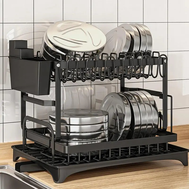 2 Tier Dish Drying Rack Set