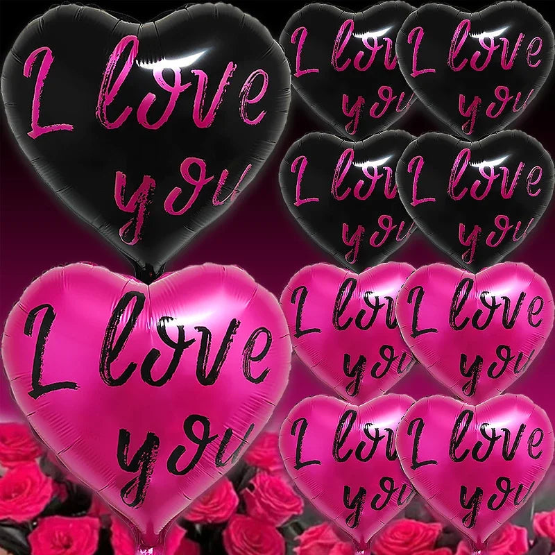 18in "I Love You" Heart Foil Balloons