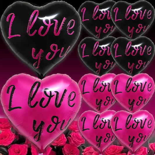 18in "I Love You" Heart Foil Balloons