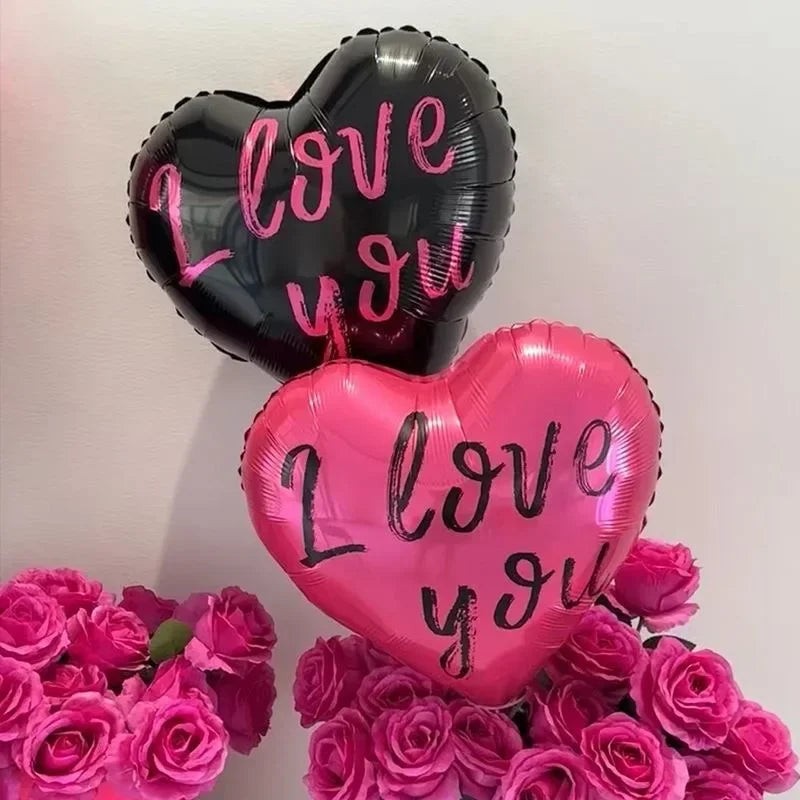18in "I Love You" Heart Foil Balloons