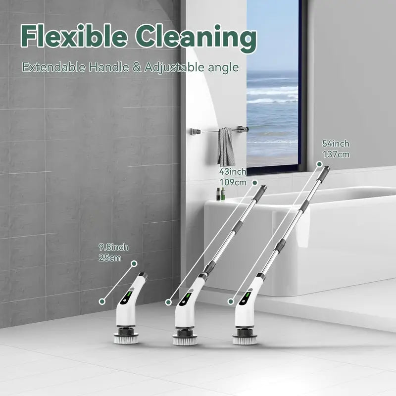 Multifunctional Electric Cleaning Brush w/ 8 Attachments