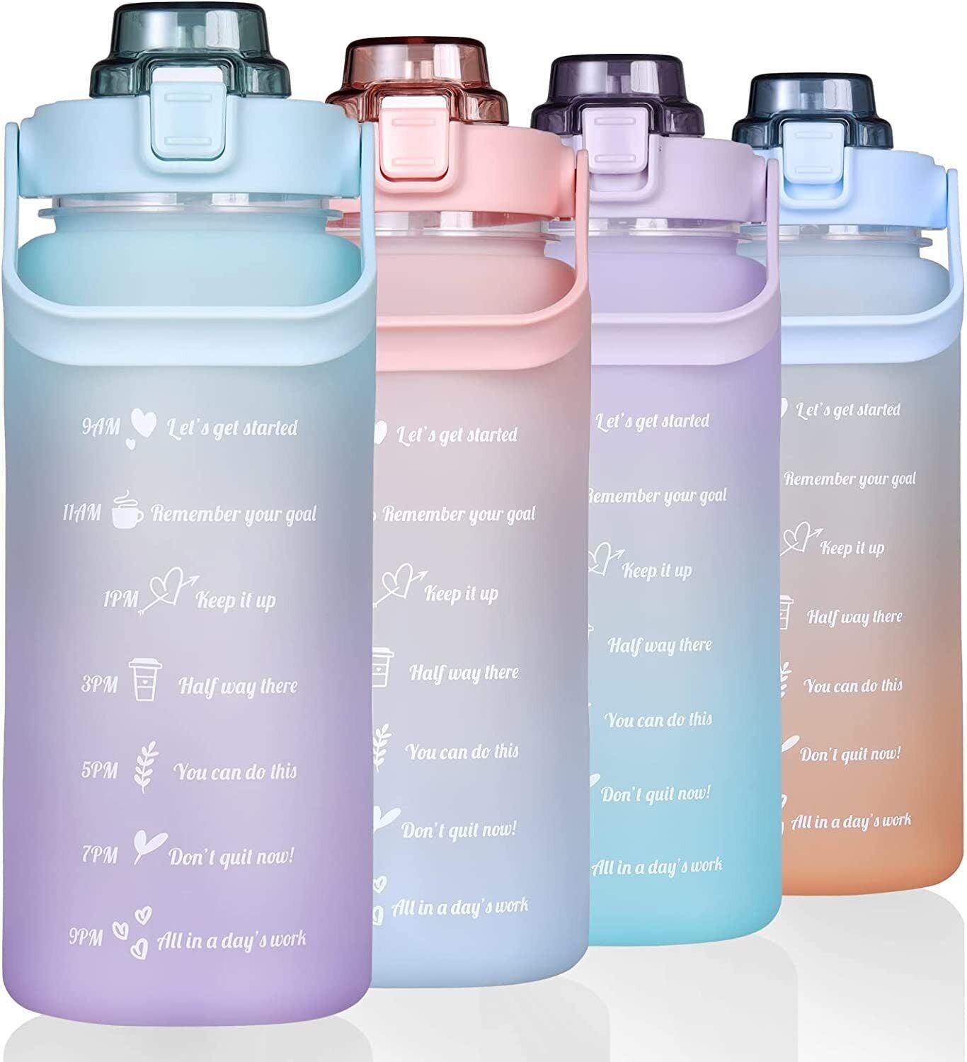 64oz Water Bottle with Reusable Straw