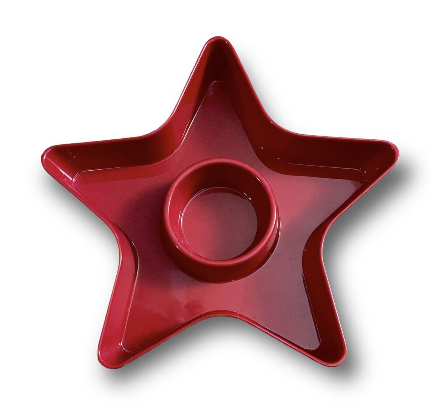 Bandeja para servir chips y salsas en forma de estrella