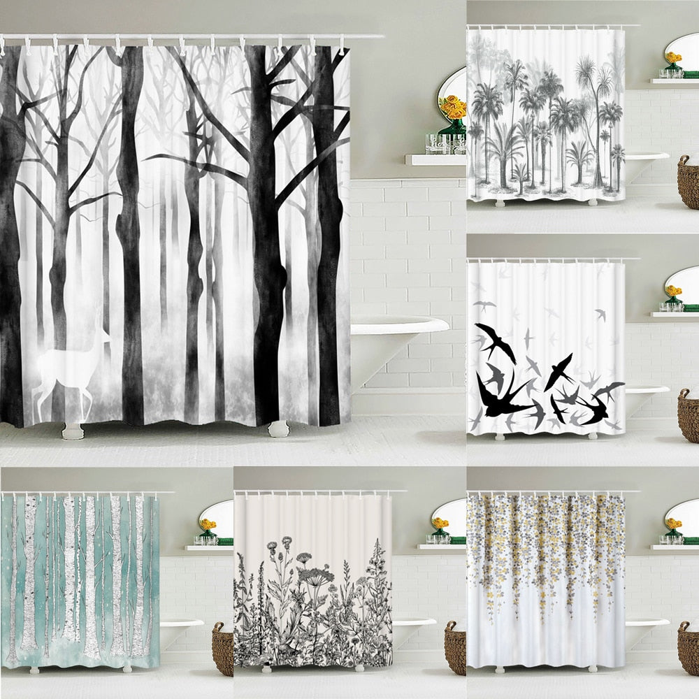 Waterproof Fabric Shower Curtains