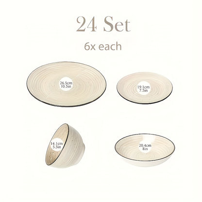 24pcs Ceramic Dinnerware Set