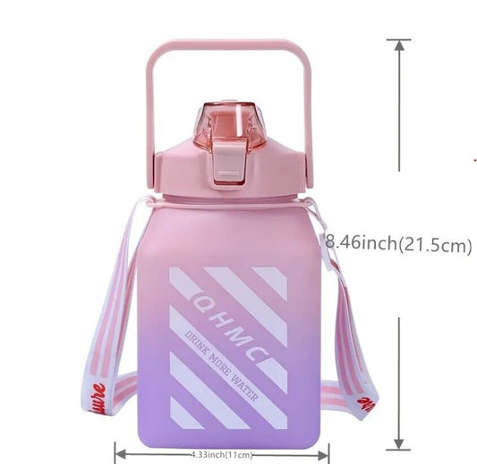 44 oz Water Bottle w/ Reusable Straw