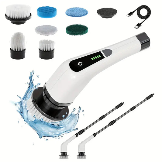 Multifunctional Electric Cleaning Brush w/ 8 Attachments
