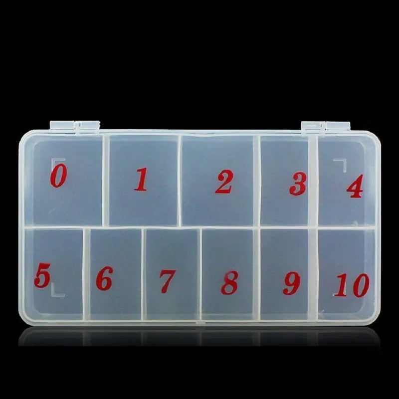 1 pieza caja de almacenamiento para puntas de uñas