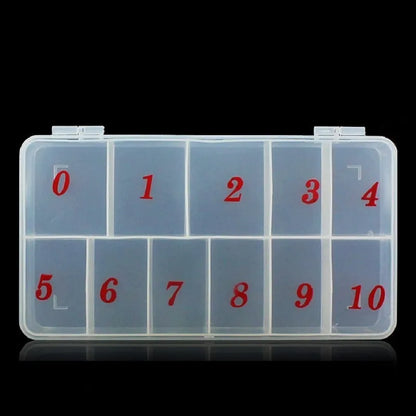1 pieza caja de almacenamiento para puntas de uñas