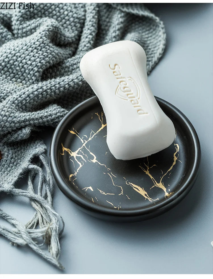 Juego de accesorios de baño de mármol cerámico
