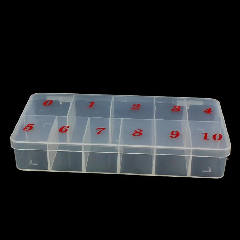 1 pieza caja de almacenamiento para puntas de uñas