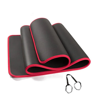 10mm Non-Slip Yoga Mat with Carrying Strap