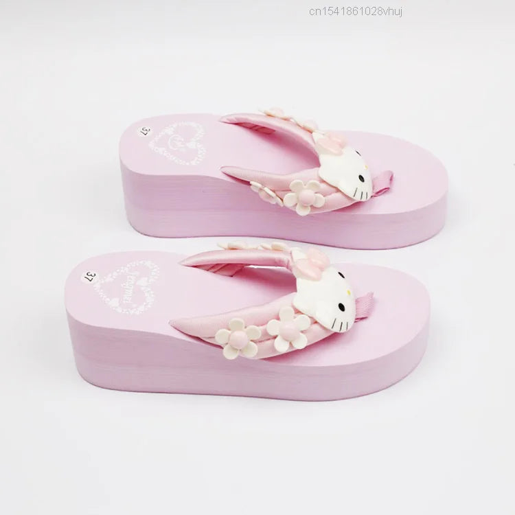 Hello Kitty 坡跟人字拖