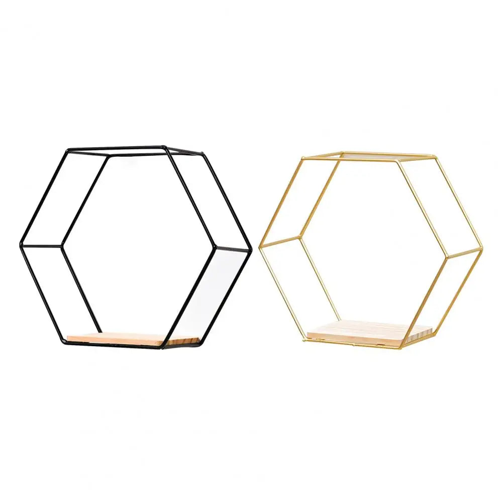 Estante de pared hexagonal flotante