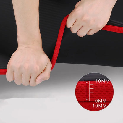 10mm Non-Slip Yoga Mat with Carrying Strap