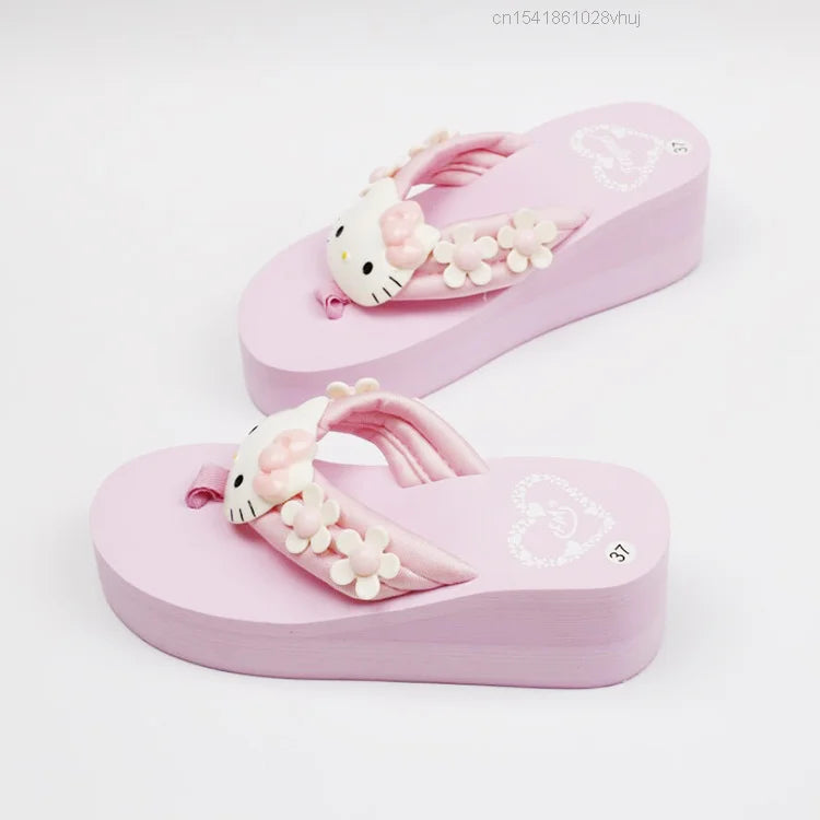 Hello Kitty 坡跟人字拖