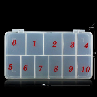 1 pieza caja de almacenamiento para puntas de uñas