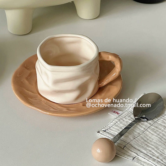 Rustic Style Coffee Mug Set w/ Spoon