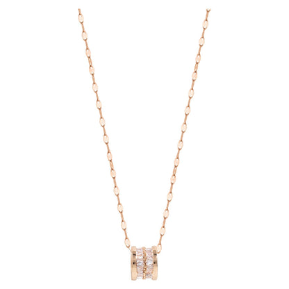 Cold Style 18K Rose Gold Titanium Steel Female Dignified Pendant