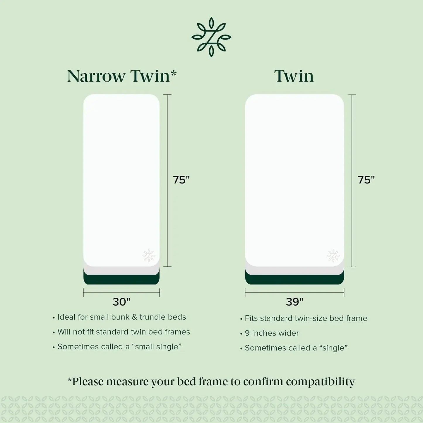 6in Twin Hybrid Mattress w/ Medium Firmness