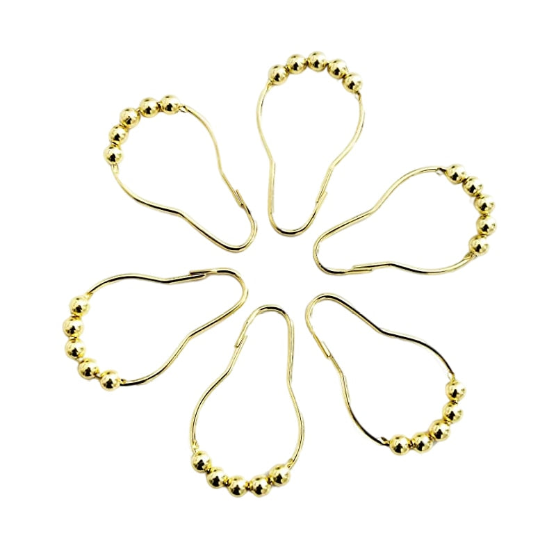 12pcs Stainless Steel Curtain Hooks