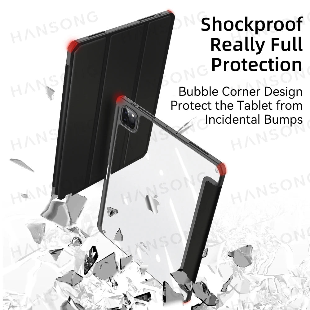 Funda de silicona y transparente para iPad