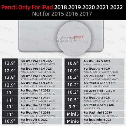 Lápiz óptico para iPad con inclinación con rechazo de palma