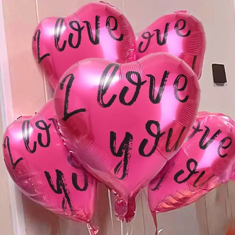 18in "I Love You" Heart Foil Balloons