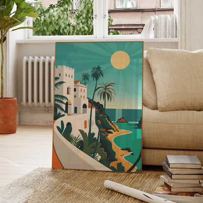 Modern Mid Journey Serene Tropical Scenes