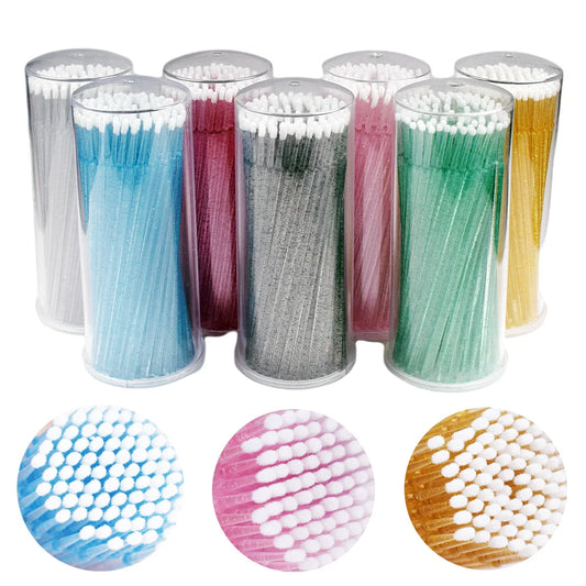 100pcs Disposable Mini Eyelashes Extension Brushes