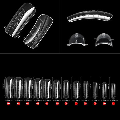 60pcs Sculpted Dual Forms for Poly UV Gel Nail