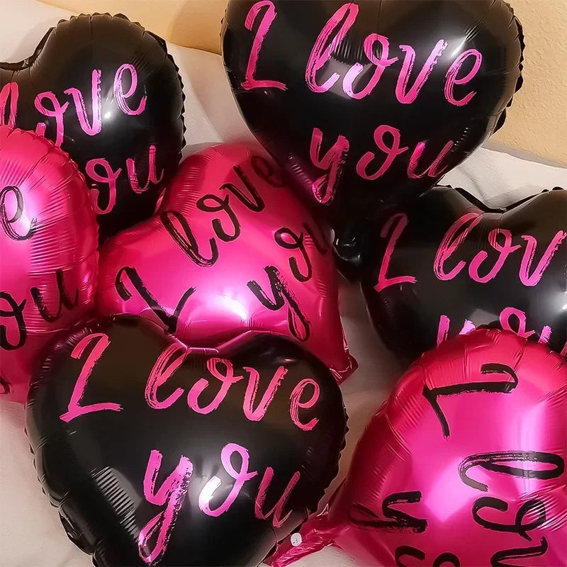 18in "I Love You" Heart Foil Balloons
