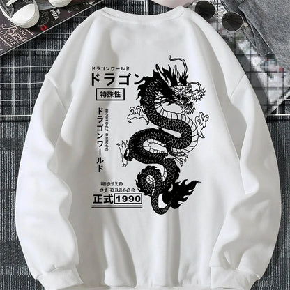 Japanese Dragon Styled Pullover Crewnecks