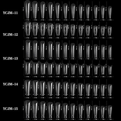 60pcs Sculpted Dual Forms for Poly UV Gel Nail