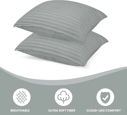 2pk King Size Bed Pillow (Gray)