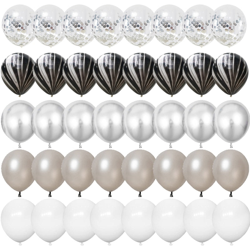 40 globos de látex confeti de 12 pulgadas.