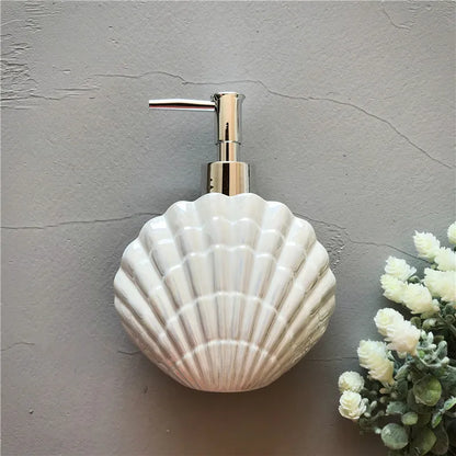 Ceramic Shells Bathroom Accessory Set