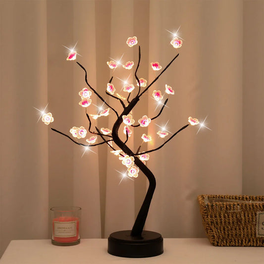 Pink Cherry Blossom 36 LED Bonsai Tree Light