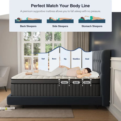 14in Hybrid Memory Foam Queen Size Mattress
