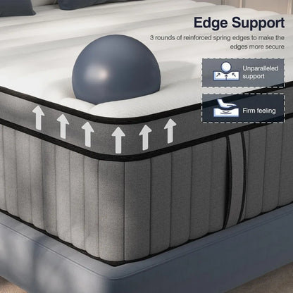 14in Hybrid Memory Foam Queen Size Mattress