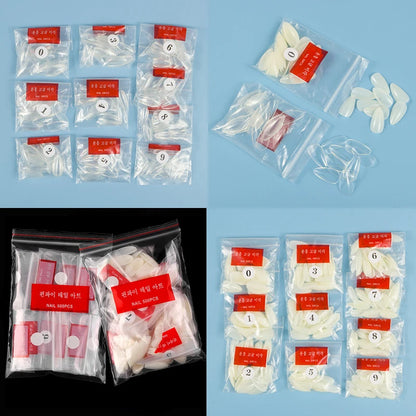 500 puntas de uñas postizas variadas.